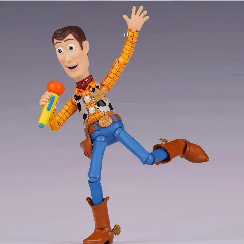 Figurine articulée Kaiyodo Revoltech Toy Story Woody Ver 2.0, cowboy Woody avec accessoires Alien, modèle de collection, cadeau
