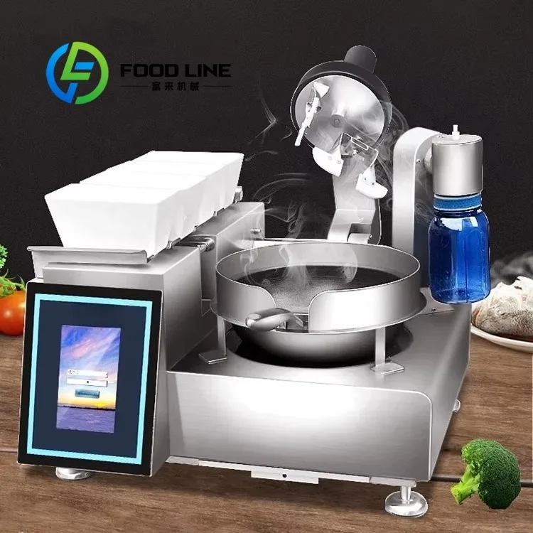 Robot de cuisine commercial automatique en acier inoxydable avec écran tactile pour la restauration