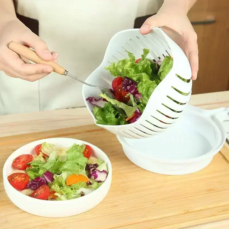 Coupe-salade de légumes bol de coupe tranches de fruits