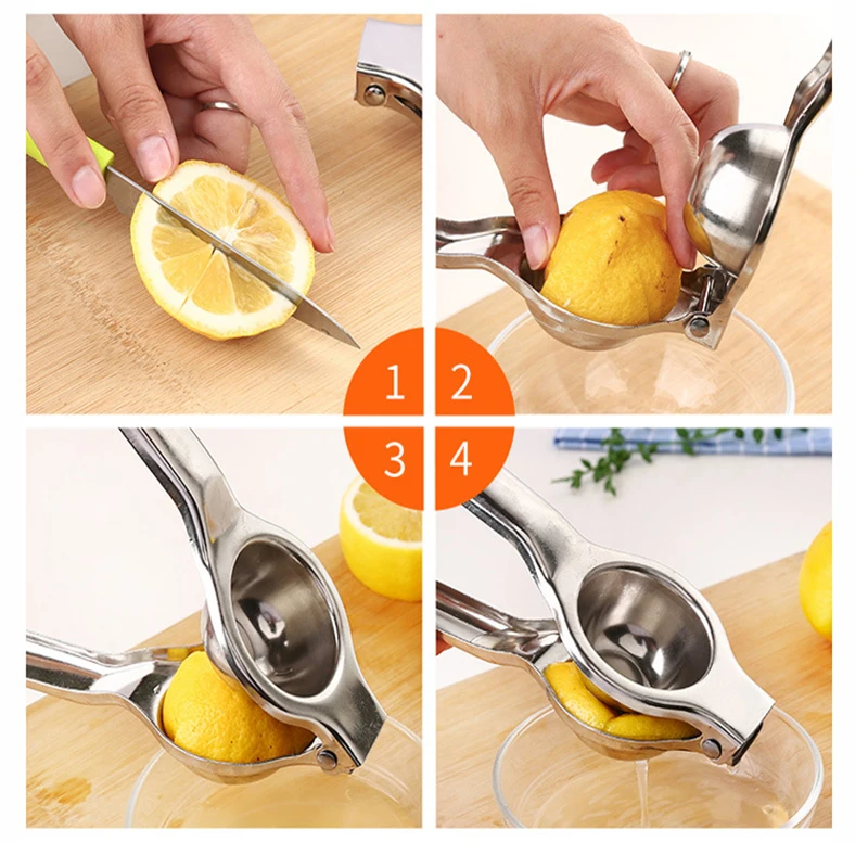 Presse-citron manuel en acier inoxydable