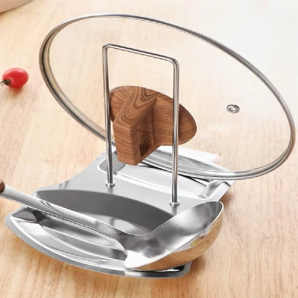 Support de couvercle de casserole en acier inoxydable