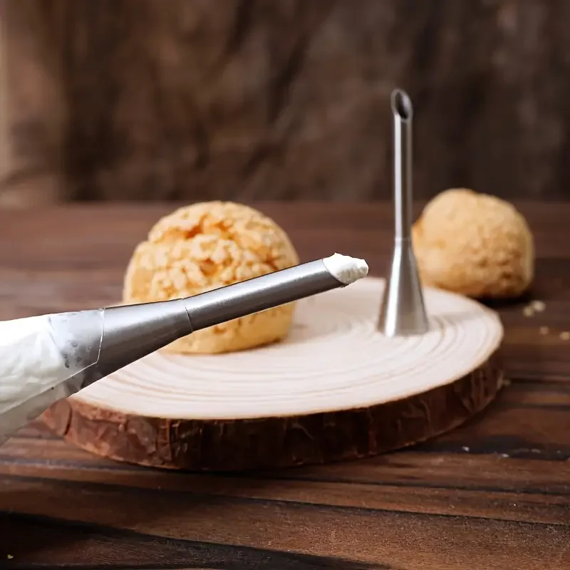 Ensemble de buses de tuyauterie de pâtisserie bouffante, pointes de décoration en acier inoxydable pour gâteaux, cupcakes, biscuits, crème glacée, outils de cuisson pour boulanger, 4 pièces