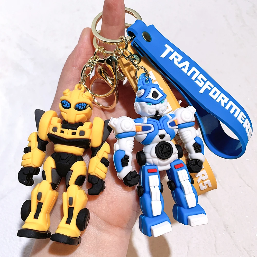 Transformateurs classiques Optimus Prime Bumblebee 3D jouet voiture porte-clés pendentif accessoires marché de nuit en gros