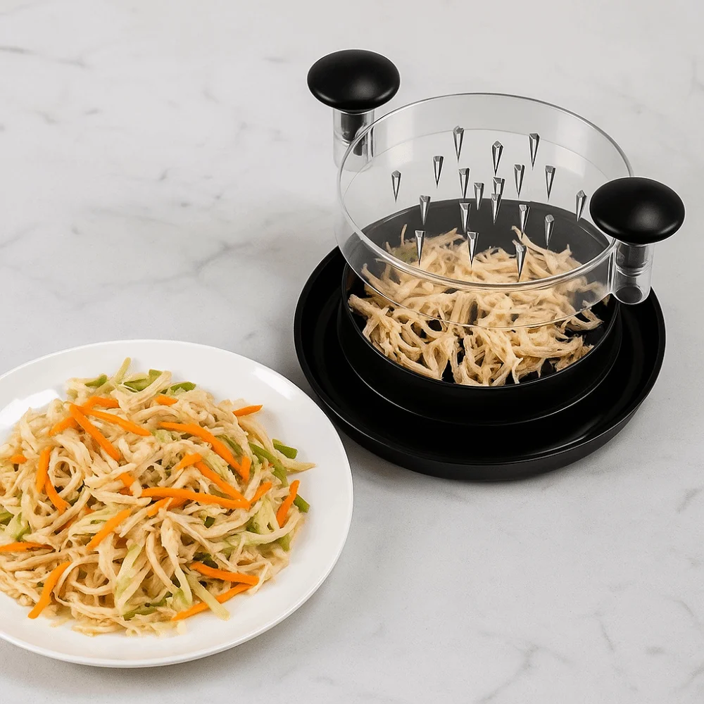 Outil de broyeur de poulet à couvercle Visible, déchiquetage de la viande de poulet, de la poitrine, Machine de déchiquetage de la viande, outil de cuisine rotatif