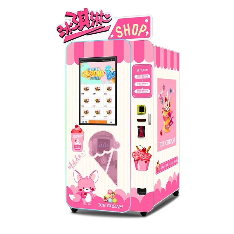Meilleur distributeur automatique fournisseur libre Service crème glacée molle Smoothie Robot entièrement