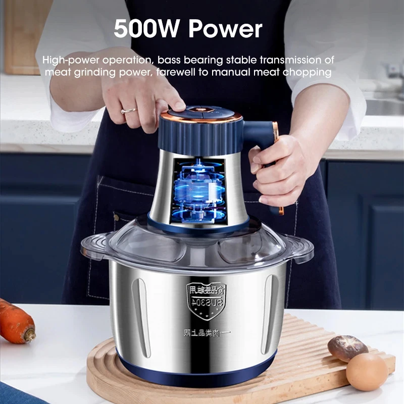 Hachoir Électrique 5L en Acier Inoxydable 304