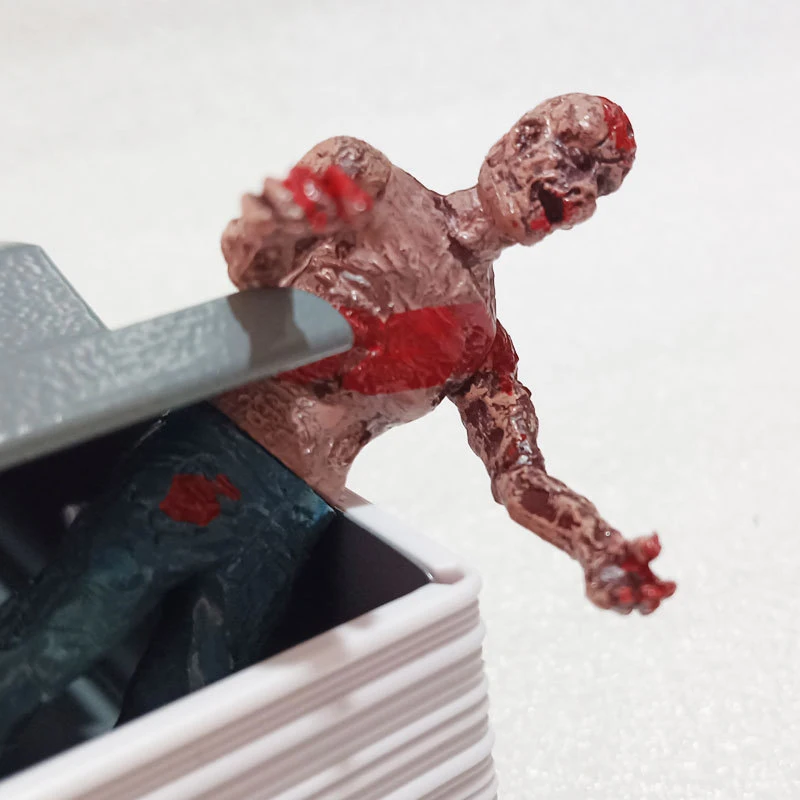 Lot de 6 figurines de dessin animé : Zombie, corps terrifiant, horreur, modèle de figurine morte, jouet cadeau pour jeune homme et adulte