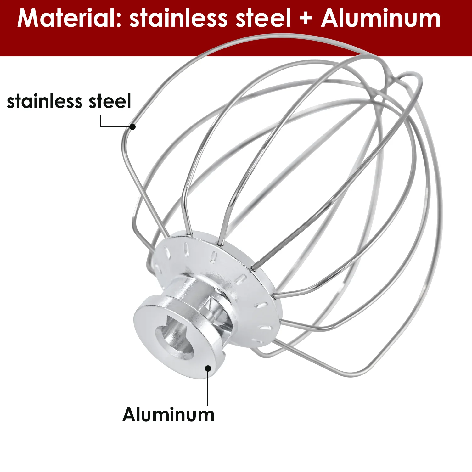 Fouet en fil d'acier K45WW pour mélangeur à tête inclinable KitchenAid Artisan Series