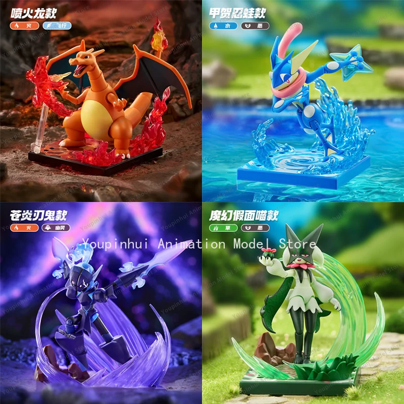 Blokees modèle Pokemon jouets modèle d'assemblage Meowscarada Ceruledge Charizard Greninja Kits de Robot à collectionner modèles enfants cadeau