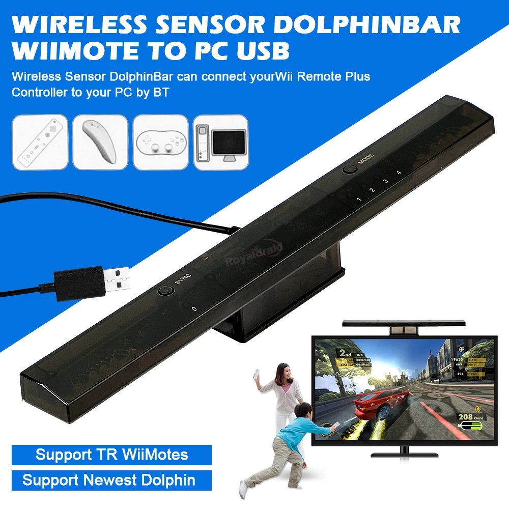 Capteur sans fil pour Mayflash W010, barre dauphin, Bluetooth, Compatible avec Wii Remote Plus et Support PC, fonctions de capteur G, nouveau