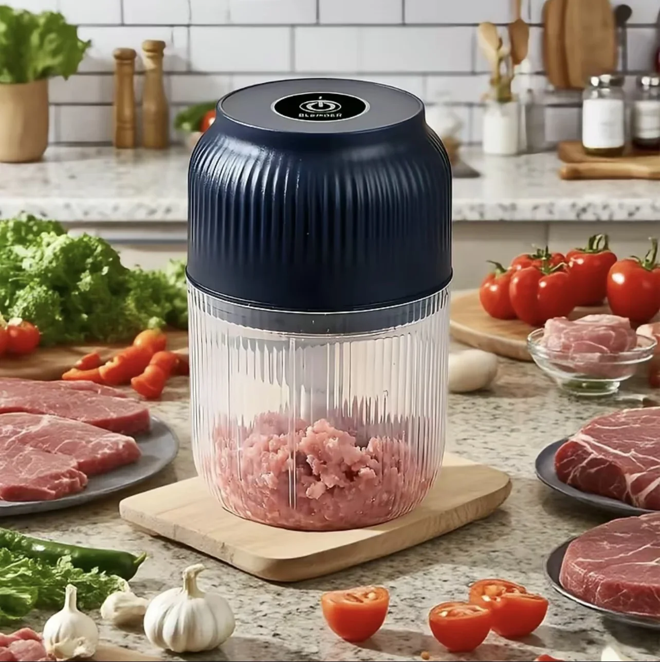 Mini hachoir à ail électrique sans fil rechargeable par USB, hachoir à légumes, hachoir à ail, hachoir alimentaire, gadgets de cuisine, nouveauté