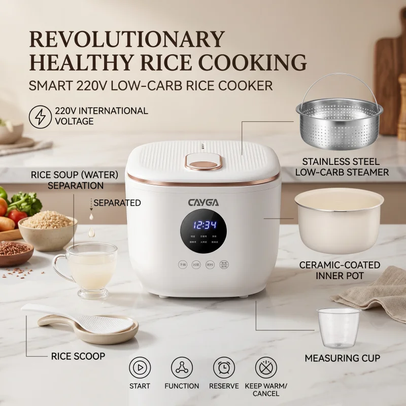 Cuiseur à riz électrique numérique intelligent multifonction 3L