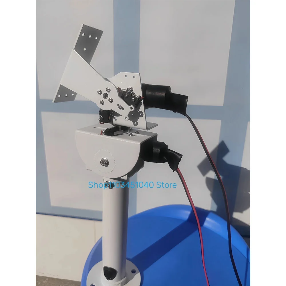 Suivi solaire DC double axe cardan tout en métal axe X axe Y surveillance Robot charge lourde et couple élevé