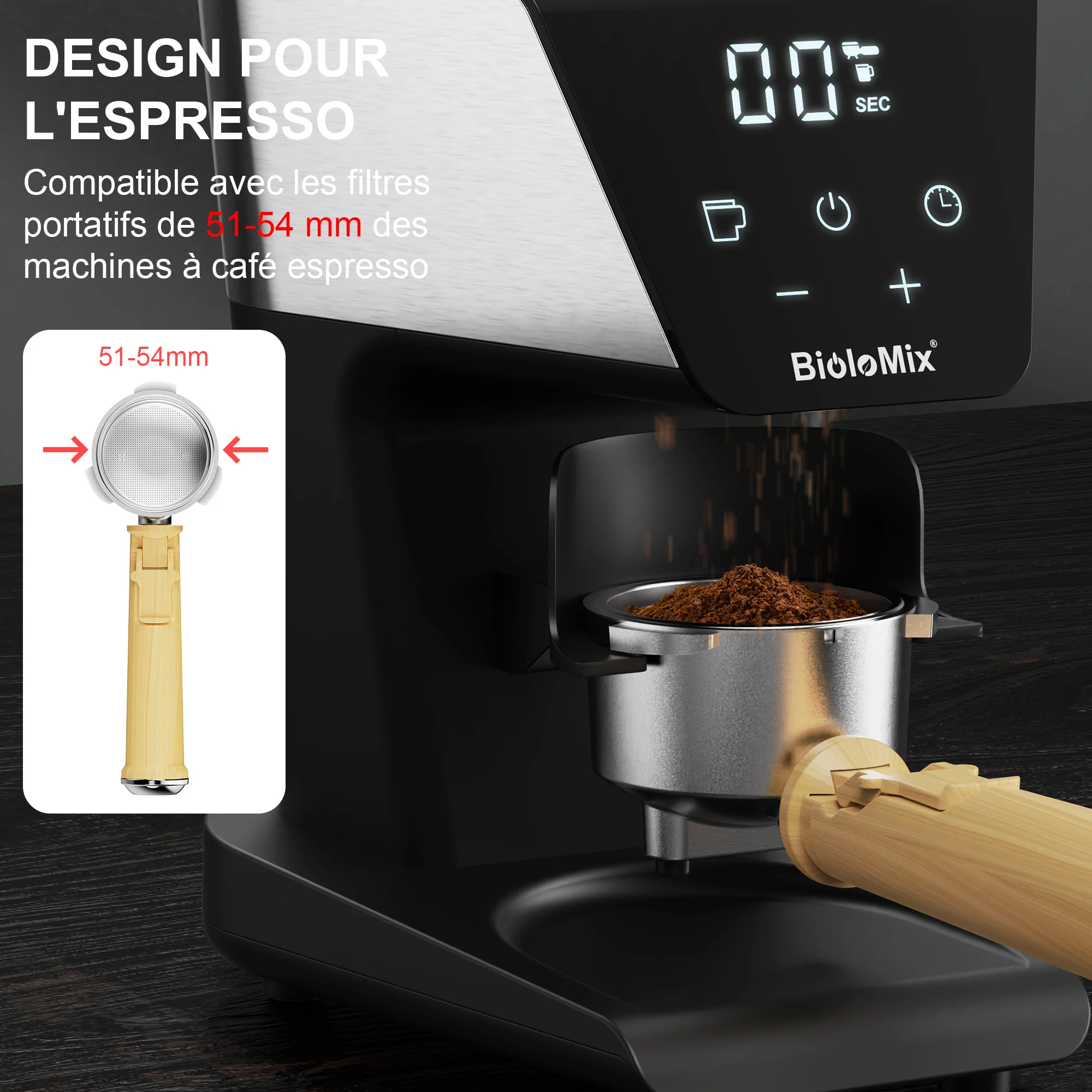 BioloMix-Moulin à café électrique automatique