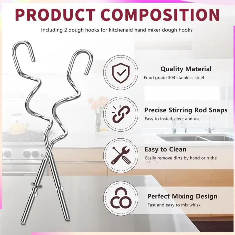 B26B crochet à pâte pour remplacement de mélangeur à main pour Kitchenaid