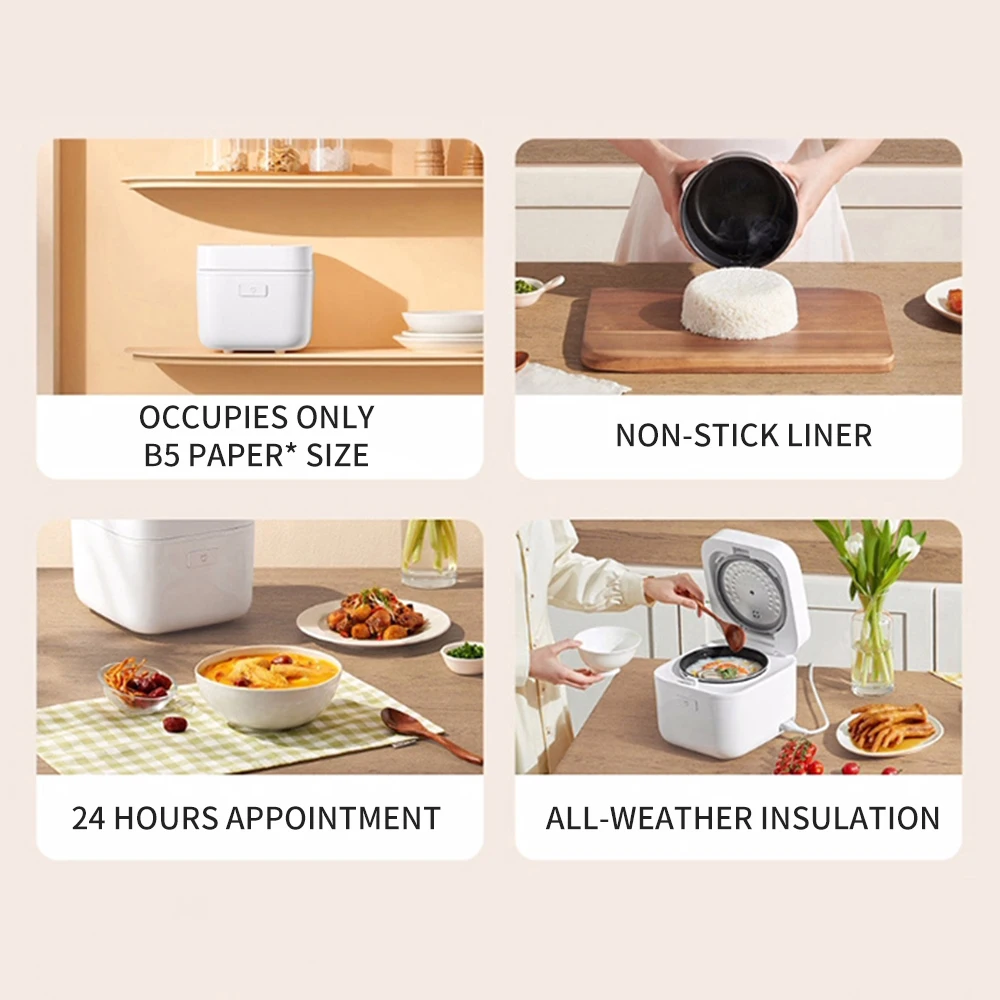 NOUVEAU Cuiseur à riz intelligent Mijia Mini 2 1,5 L, marmite électrique, ustensiles de cuisson, multicuiseur pour appareils de cuisine, application MiHome