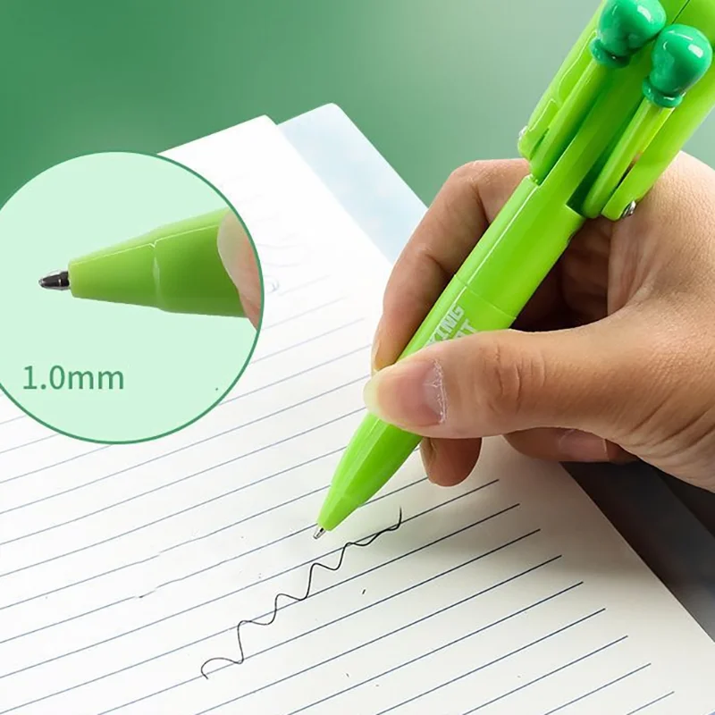 Stylo robot de boxe / Stylo accessoire pour cheveux en peluche avec bras de frappe, stylo de signature portable de dessin animé, idéal pour le bureau et la maison