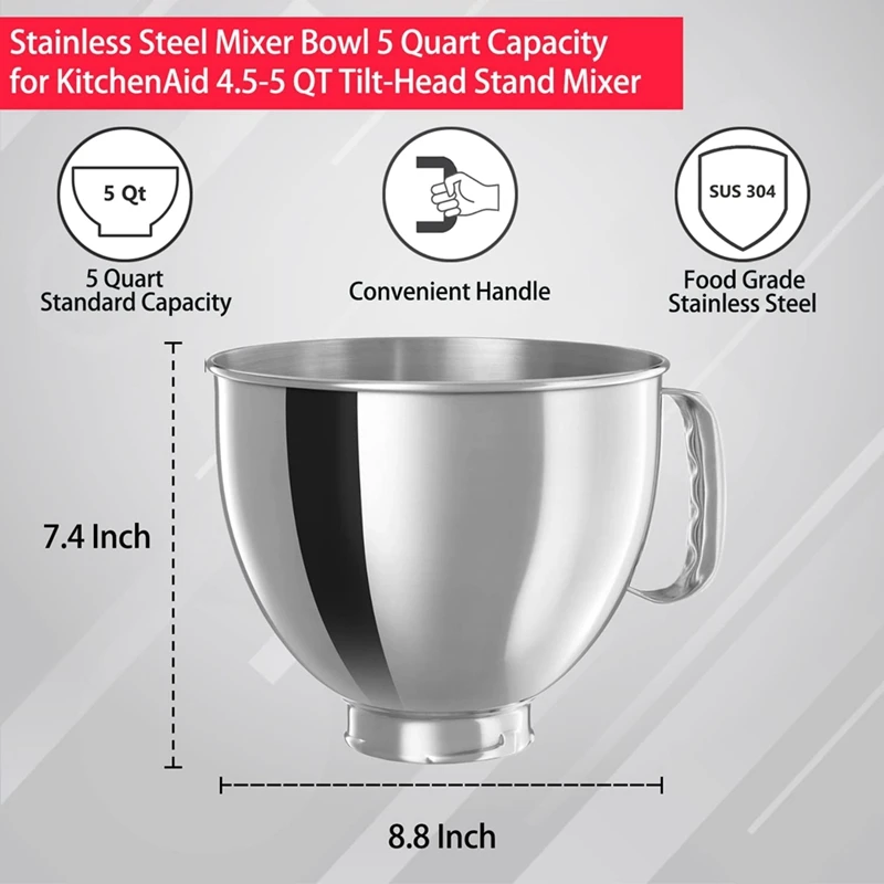 Kitchenaid – bol en acier inoxydable 4.5