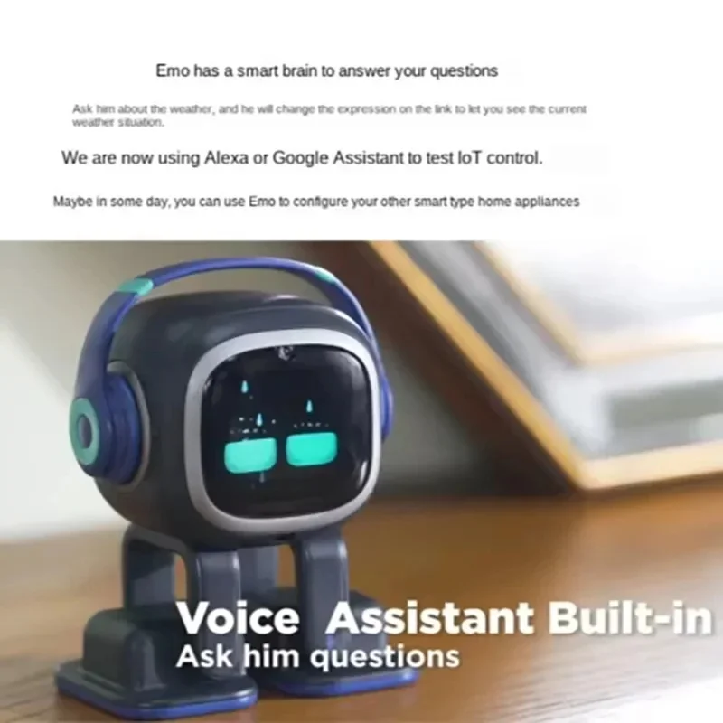 Robot jouet intelligent AI EMO avec reconnaissance vocale pour la communication émotionnelle, animal électronique pour enfants et adultes
