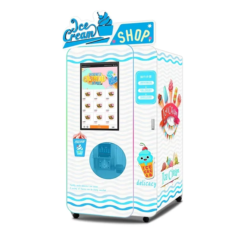 Meilleur distributeur automatique fournisseur libre Service crème glacée molle Smoothie Robot entièrement