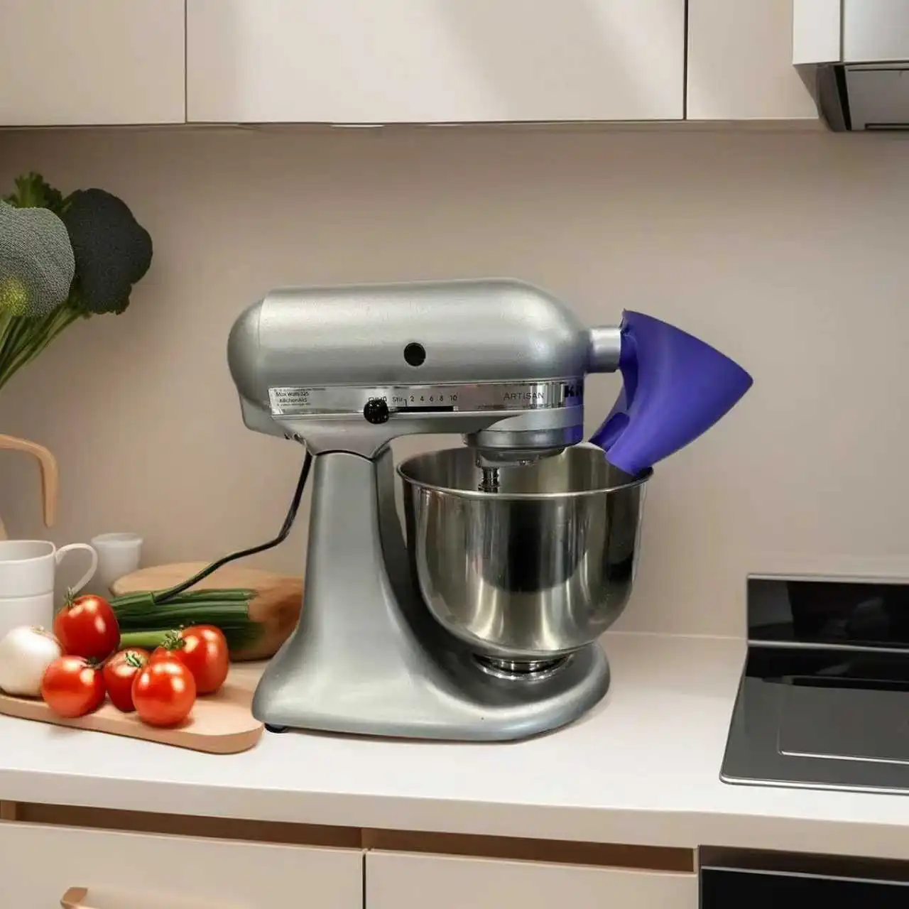 Entonnoir à farine KitchenAid pour blender Artisan KSM150 5 : large ouverture pour un versement facile et sans