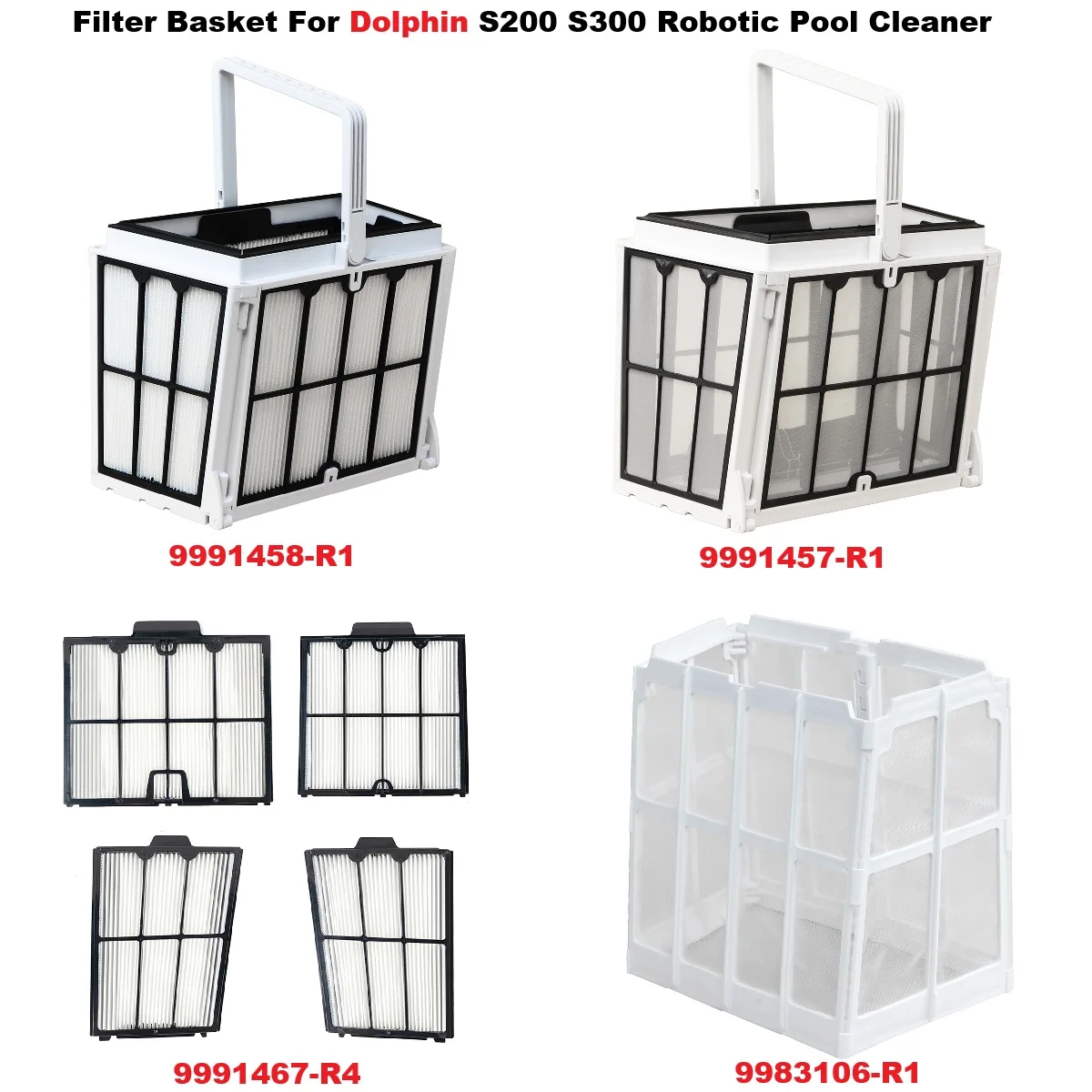 Panier filtrant ultra-fin/fin pour nettoyeur de piscine robotisé Dolphin S200 S300 Active 20, Explorer E30, Proteus DX4, Prowler 920, M600
