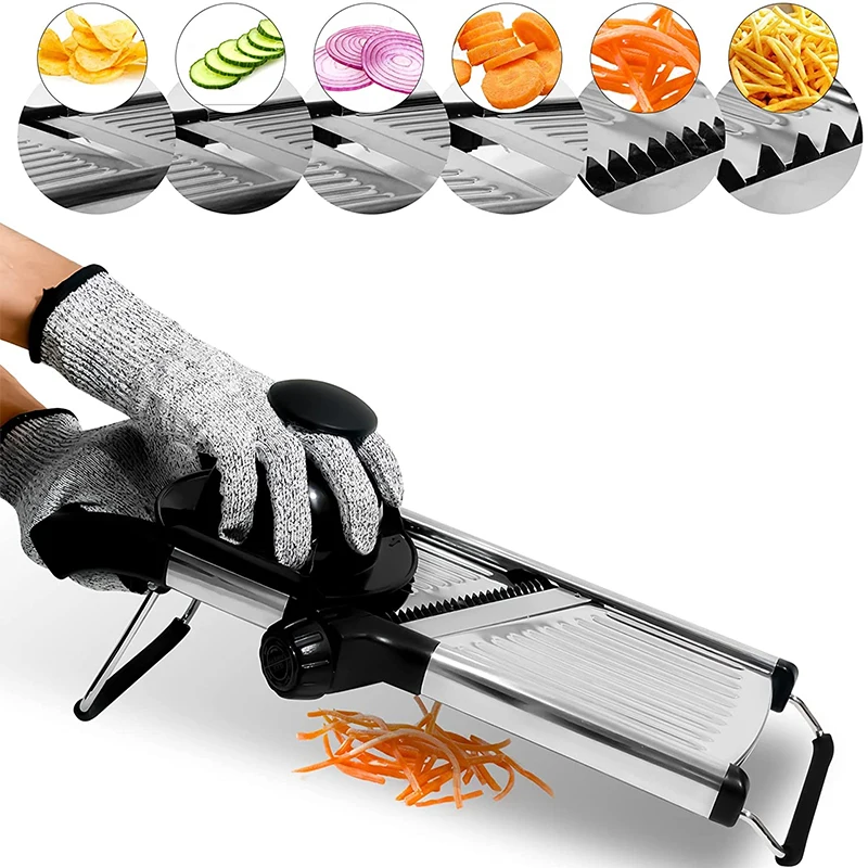 Mandoline réglable en acier inoxydable