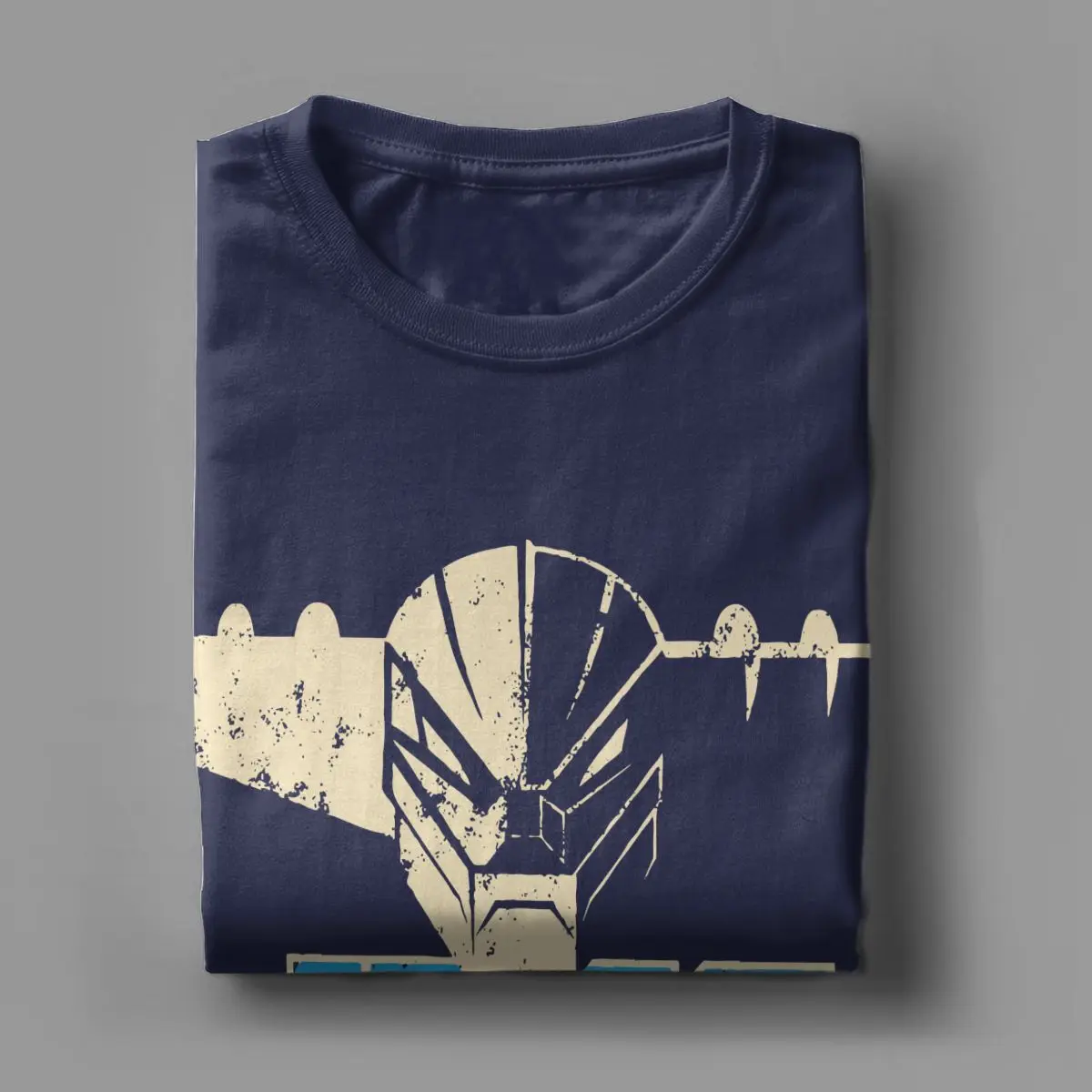T-shirt à manches courtes pour homme, 100% coton, humoristique et Original, avec tête Jeeg en acier, 063