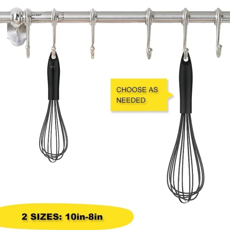 Ensemble de fouets en silicone - Fouet de cuisine de 8 pouces et 10