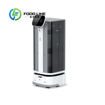 Robot de livraison commercial intelligent avec écran LED, auto-rechargeable, évitement d'obstacles, pour service en chambre de café et d'hôtel, personnalisable