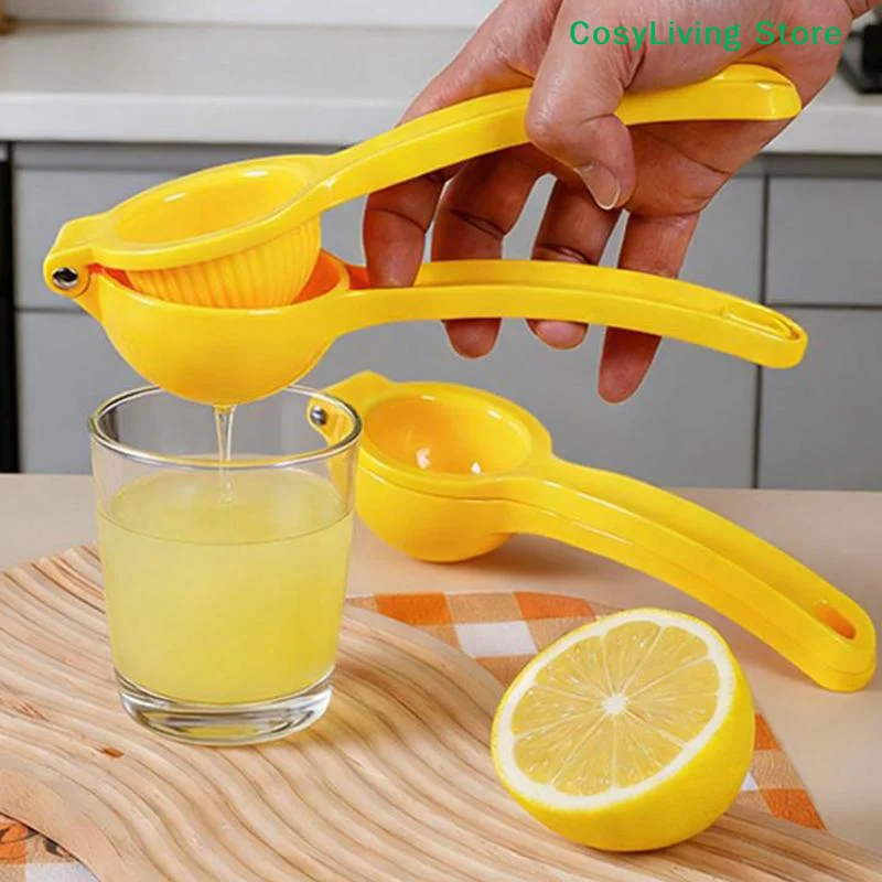Presse-agrumes manuel portable jaune [CL] – Extracteur de jus frais pour fruits