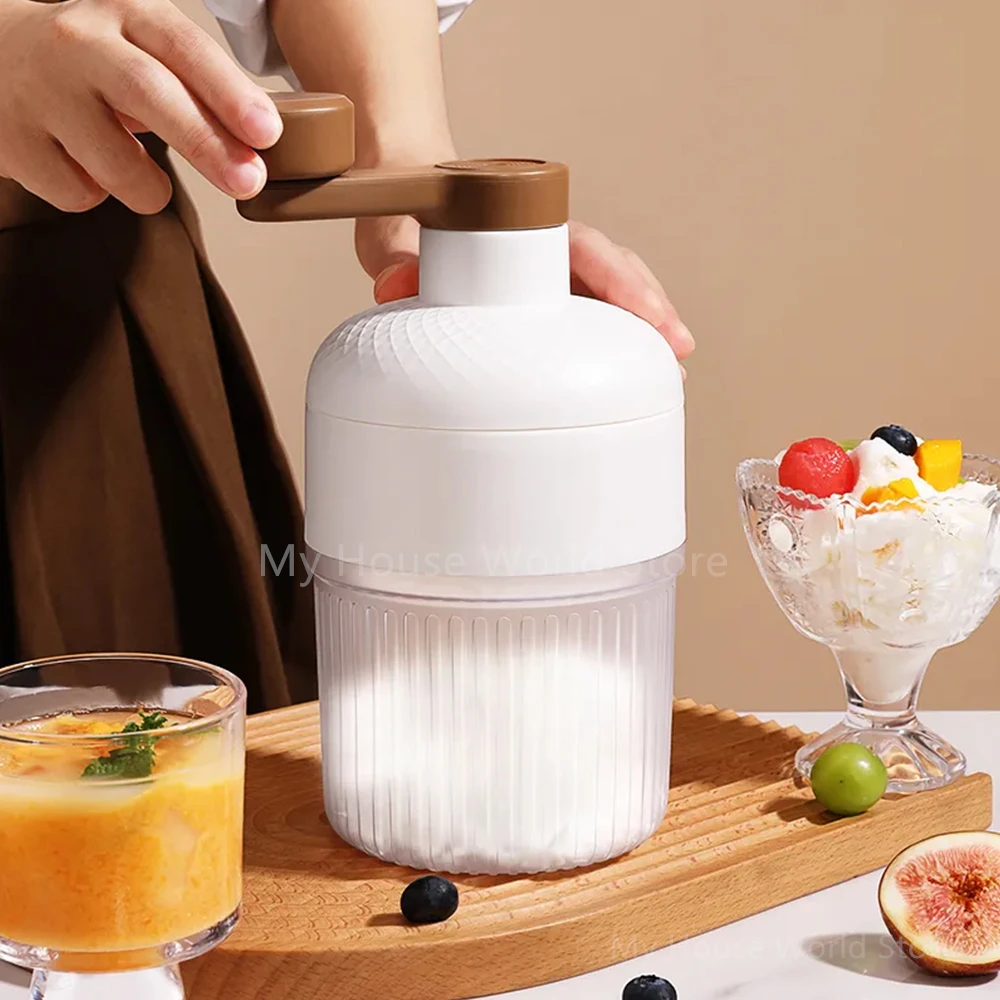Machine à glace rasée, Mini broyeur à glace rasé à commande manuelle