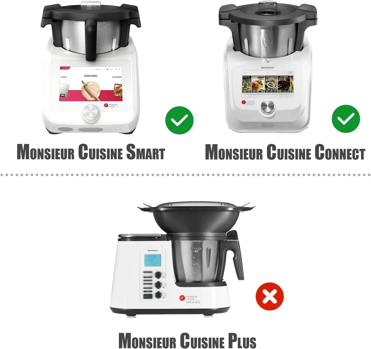 Fouet mélangeur avec accessoire de mélange papillon pour Monsieur Cuisine Connect