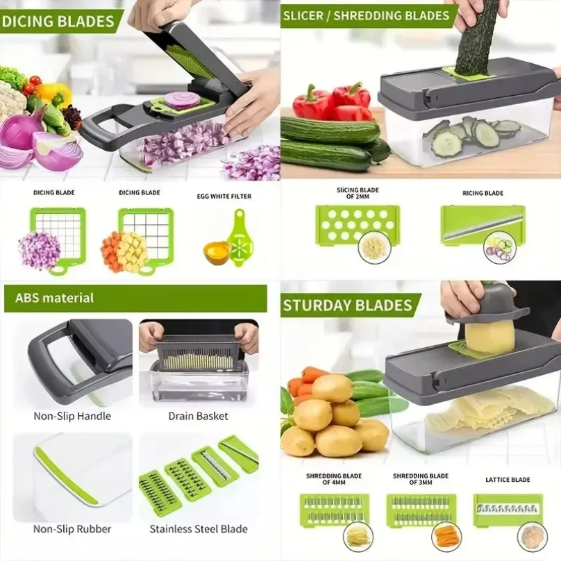 Coupe-légumes, outil de cuisine multifonctionnel
