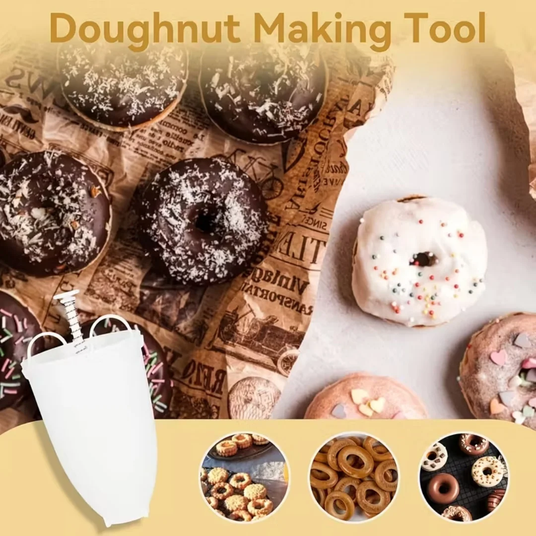 Machines et coupe-donuts manuels, un outil de pâtisserie non électrique, portable et doté de moules annulaires uniformes.