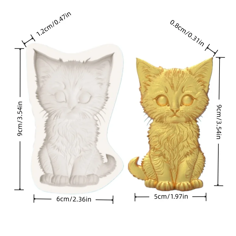 Moule en silicone chaton mignon