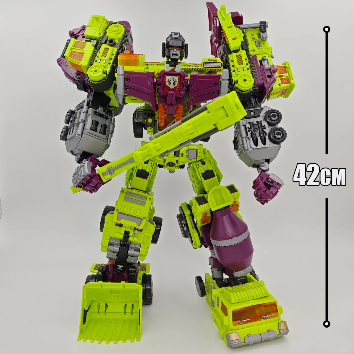 NBK 3349 Transformation jouet dévastateur 6in1 combinateur Robot figurines de film d'action modèle Bulldozer 42 cm surdimensionné déformation voiture