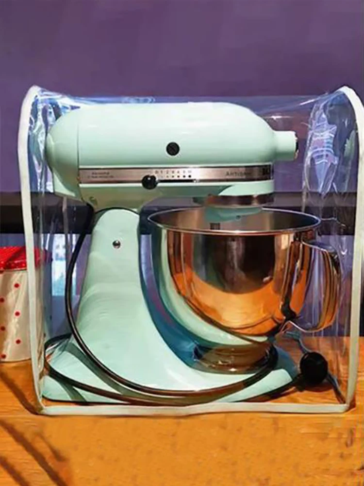 Pour KitchenAid4.5qt 5qt tête haute Housse anti-poussière en TPU du chef ; Étui de protection étanche à l'huile pour machine à mélanger et à pétrir transparente