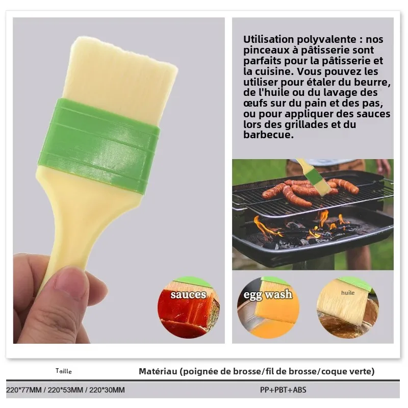 Pinceaux à pâtisserie Pinceau à huile pour étaler l'huile de beurre ou le lavage des œufs sur le pain et les pâtisseries ou pour appliquer des sauces lors des griller