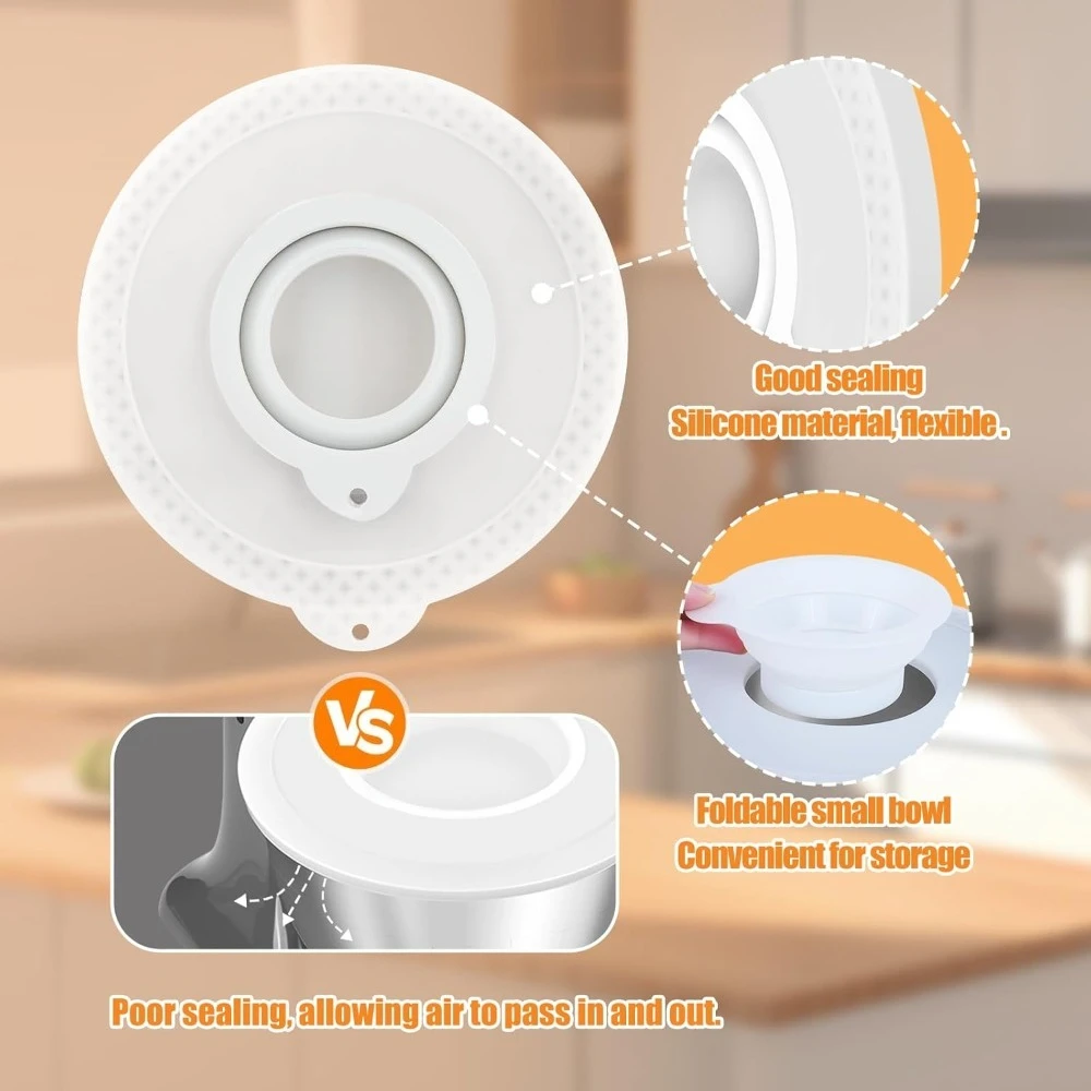 Couvre-bol en silicone pour mélangeurs sur socle à tête inclinable de 4