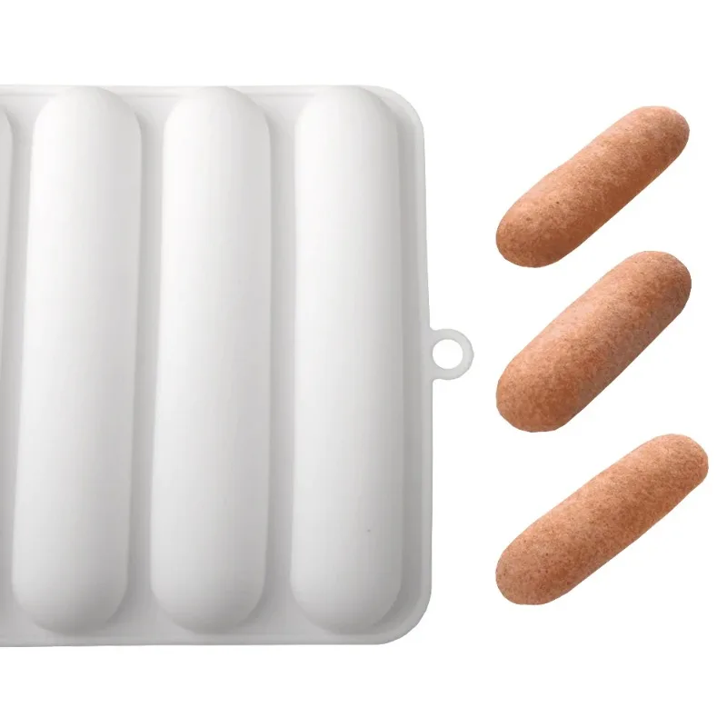 Moule de cuisson en silicone pour éclairs au chocolat à 6 cavités
