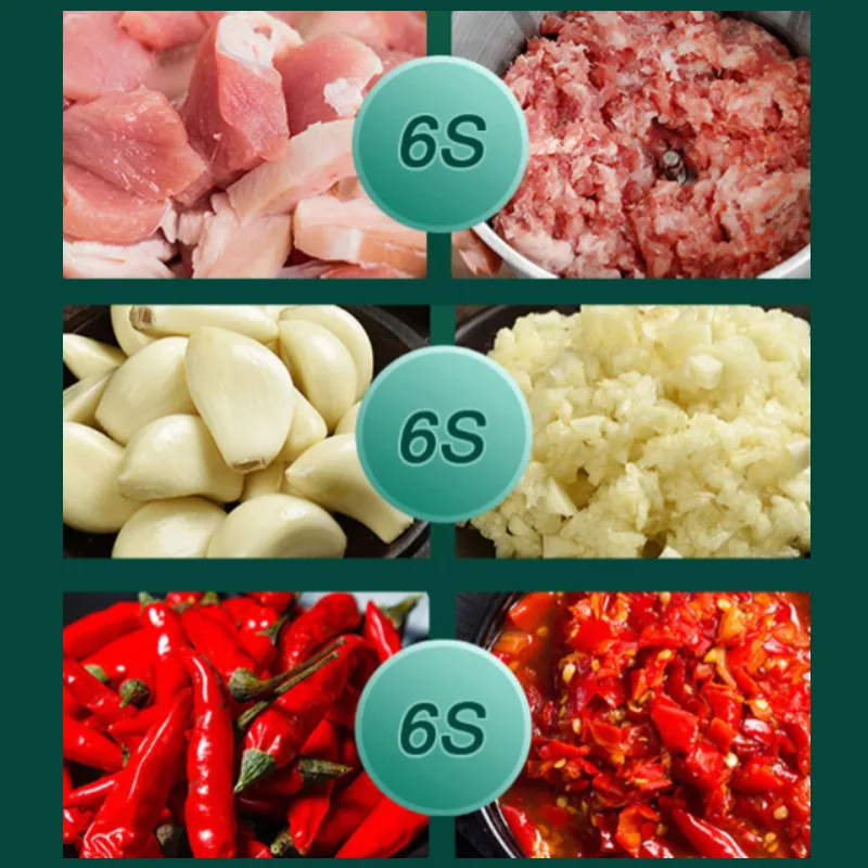 Hachoir Électrique Sans Fil pour Ail et Viande - Mini