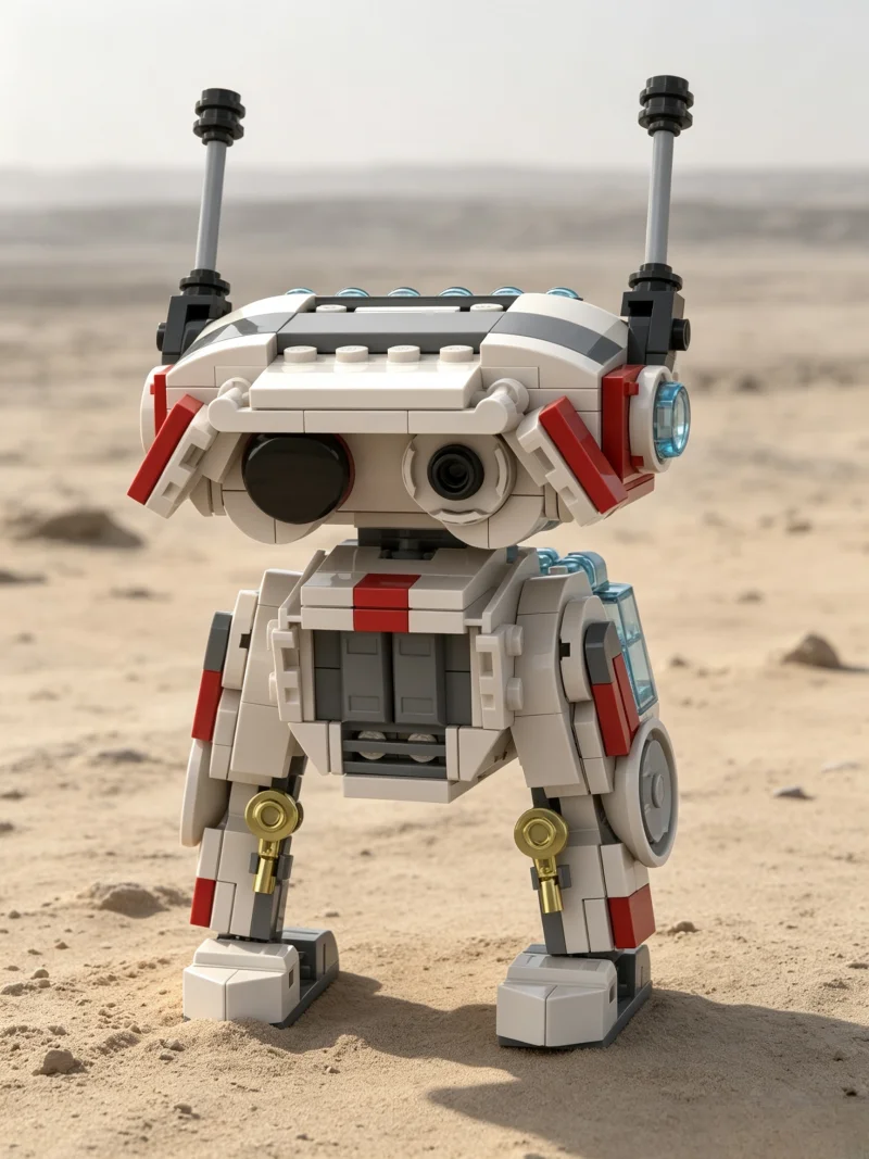 Modèle de robot blanc sur le thème du cinéma, ornement de bureau pour la maison, cadeau idéal pour les fêtes et les anniversaires pour les fans de science-fiction et les collectionneurs de modèles