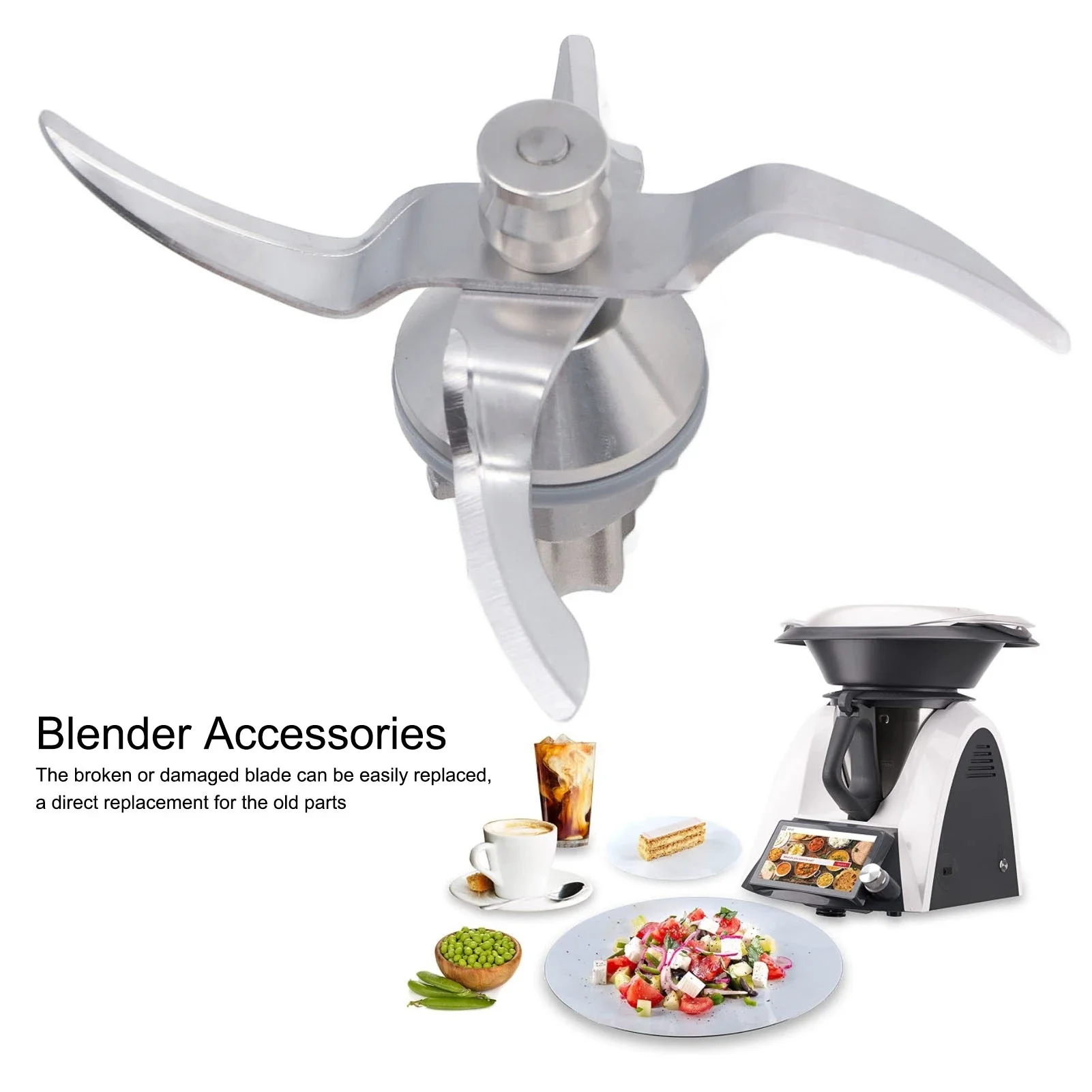 Vorwerk-Lame de mixeur en acier inoxydable, pièces de rechange Thermomix TM31