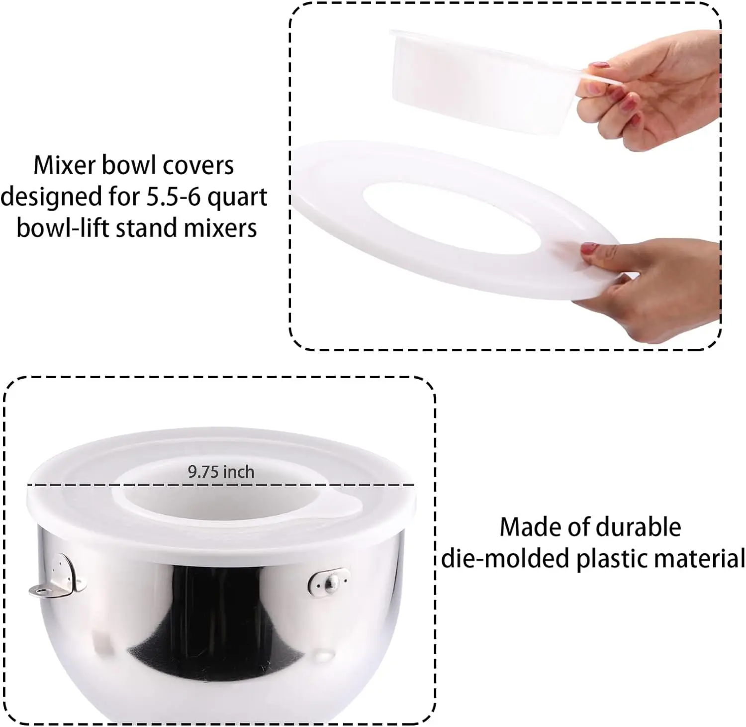 Couvercles de bol en acier inoxydable