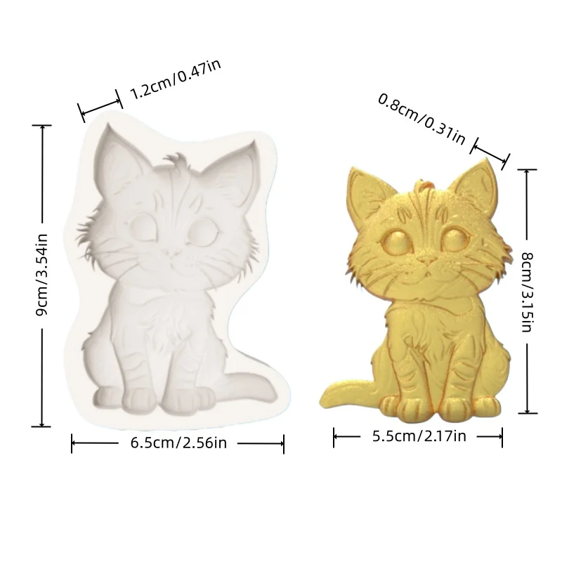 Moule en silicone chaton mignon