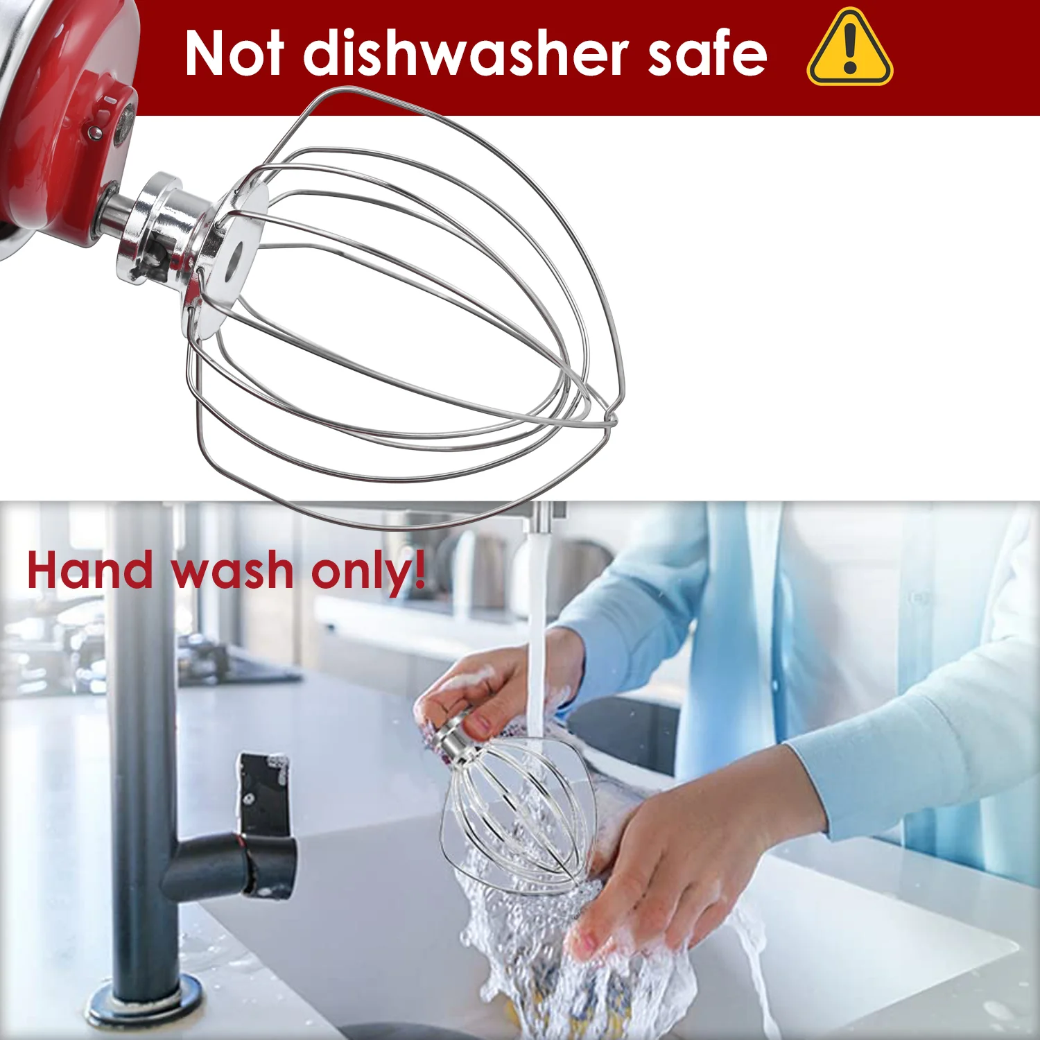 Fouet en fil d'acier K45WW pour mélangeur à tête inclinable KitchenAid Artisan Series
