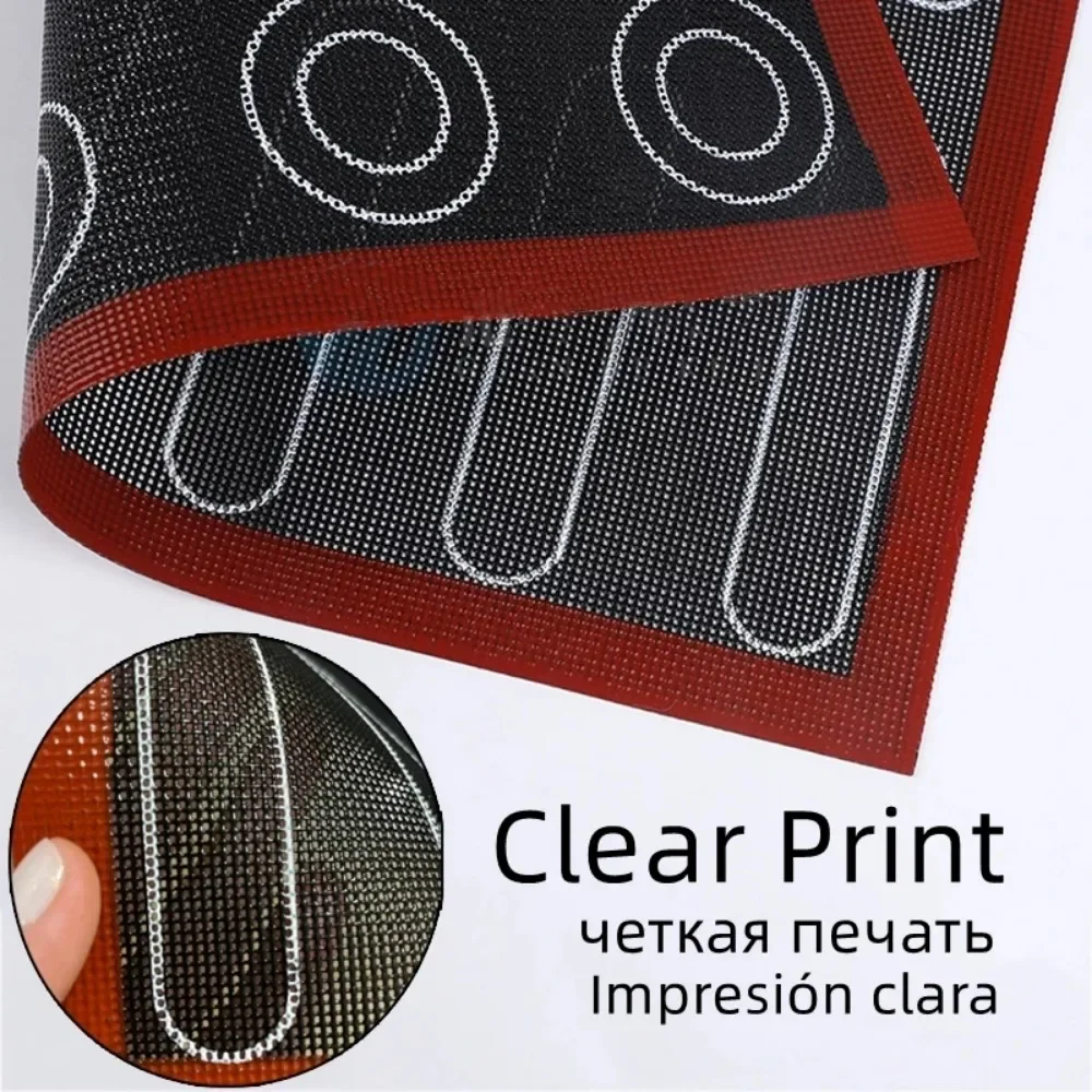 Tapis de cuisson antiadhésif en Silicone, 30x40cm, impression double face dans un macaron, feuille perforée pour four à pâtisserie, gâteau