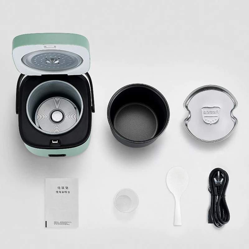 Mini cuiseur à riz automatique cuisine domestique machine de cuisson électrique 1-2 personnes chauffe-plats vapeur 1.2L