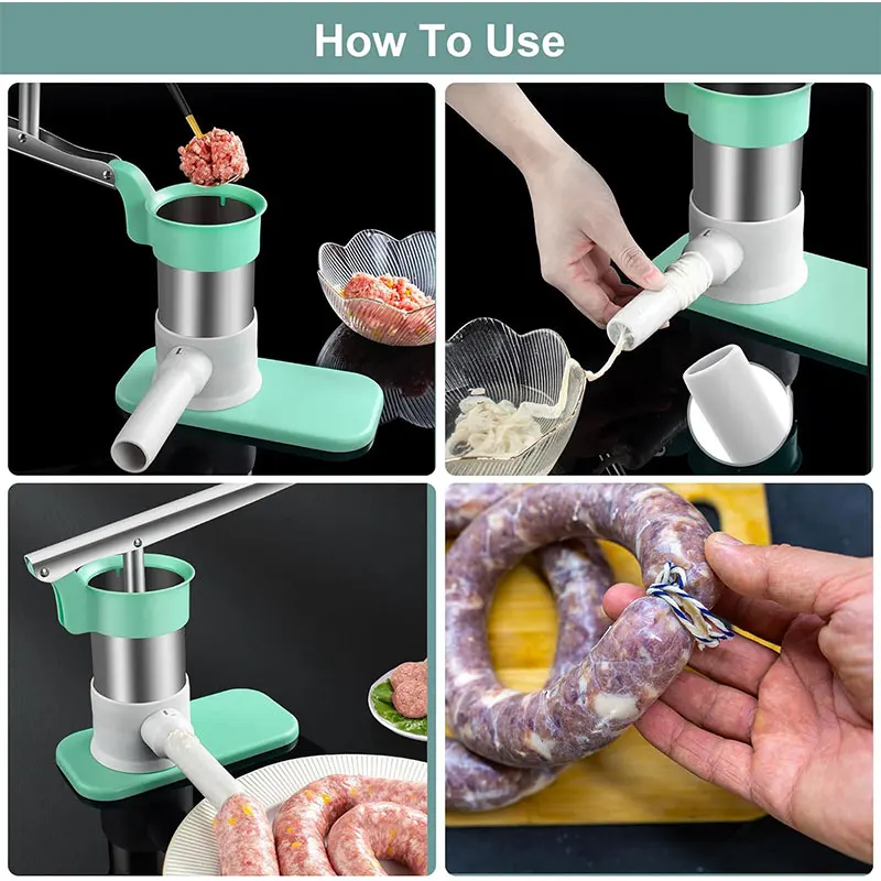 Machine de remplissage de saucisses avec 4 Tubes de farce